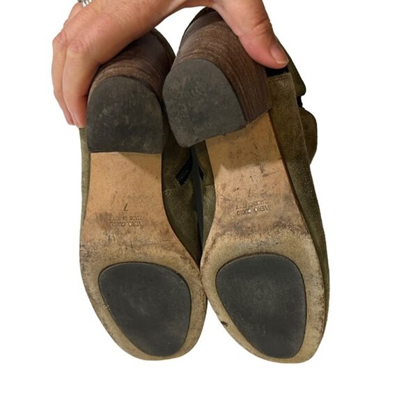 Aquatalia boots women's 37 US 7 gray green suede ankle boot bootie - Picture 4 of 10